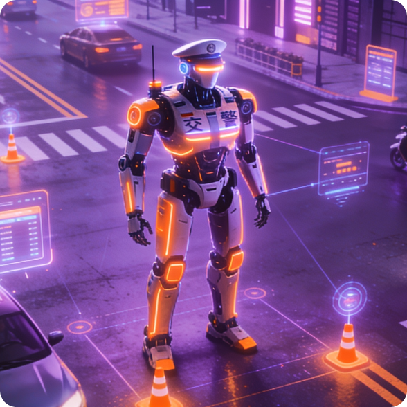 Canggihnya Robot Polantas di China, Sanggup Menilang Ribuan Pengendara Hanya dalam 3 Hari